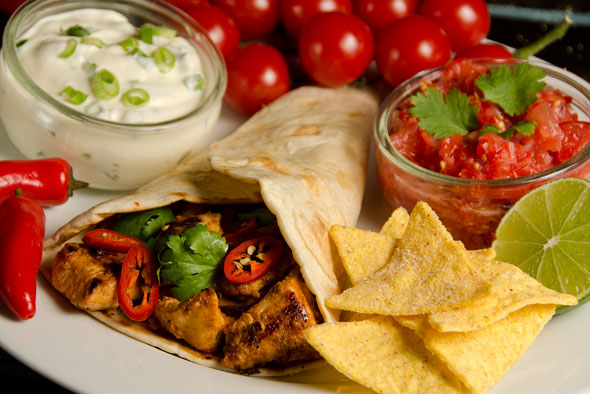 Fajitas z kurczakiem na bardzo ostro