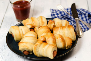 Mini hot-dogi