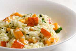 risotto z dynią i natką pietruszki